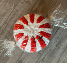 Load image into Gallery viewer, Peppermint/Candy Cane Accent Pillow