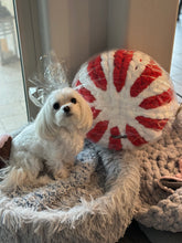 Load image into Gallery viewer, Peppermint/Candy Cane Accent Pillow